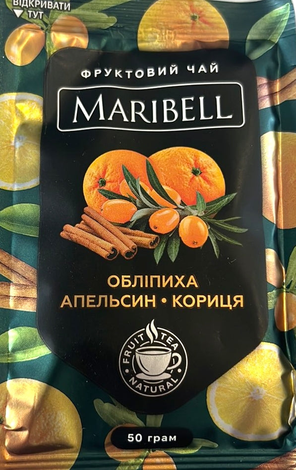 Maribell Sea Buckthorn, Orange & Cinnamon Tea Concentrate, 50 g