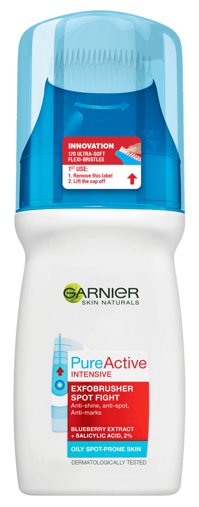 Garnier Skin Naturals Pure Active Facial Cleansing Gel with Brush, 150 mL