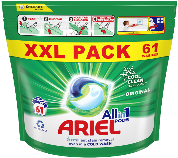 Ariel All-in-1 Pods Original Laundry Detergent Pods, 61 pcs (Price per 1 pc)