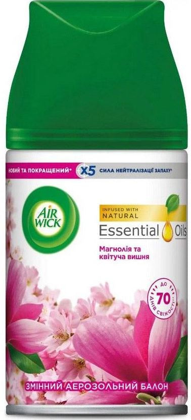 Air Wick Magnolia & Cherry Blossom Automatic Air Freshener Refill, 250 mL