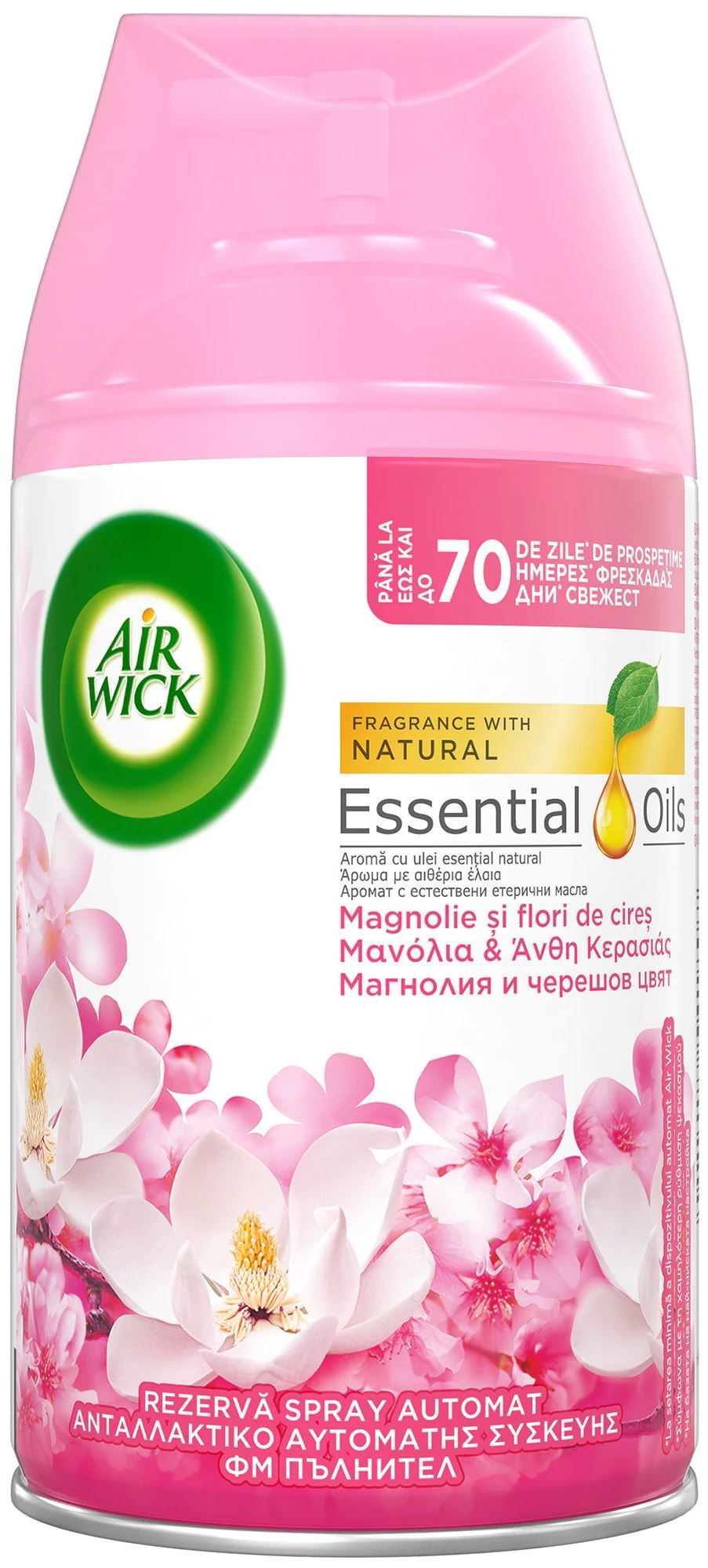 Air Wick Magnolia & Cherry Blossom Automatic Air Freshener Refill, 250 mL - Image 2