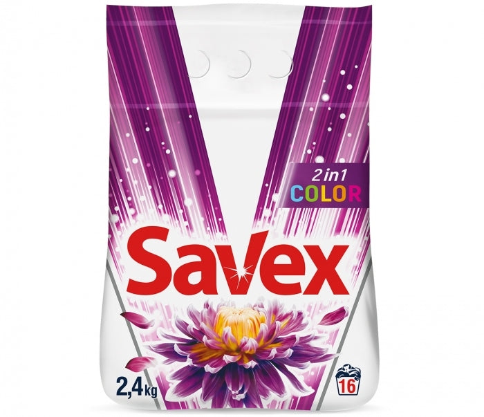 Savex Automat 2-in-1 Color Laundry Detergent Powder, 2.4 kg