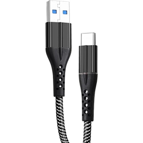 Grunhelm GMC-02CLB Braided USB Type-C Cable, 1 m, 2.1 A