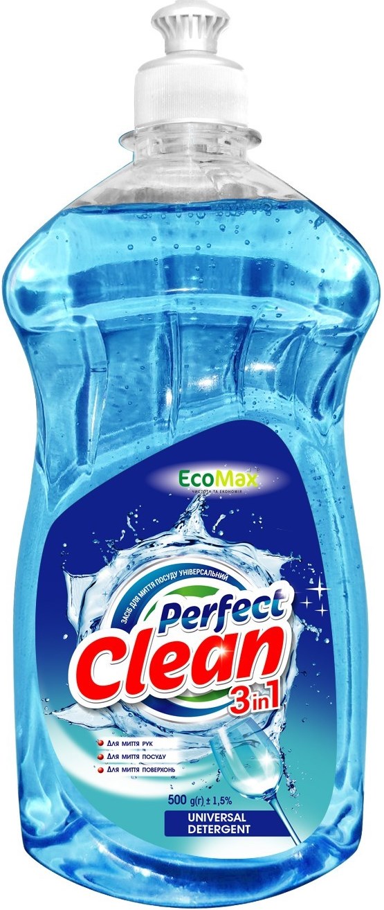 EcoMax Perfect Clean 3-in-1 Universal Dishwashing Liquid, 500 g