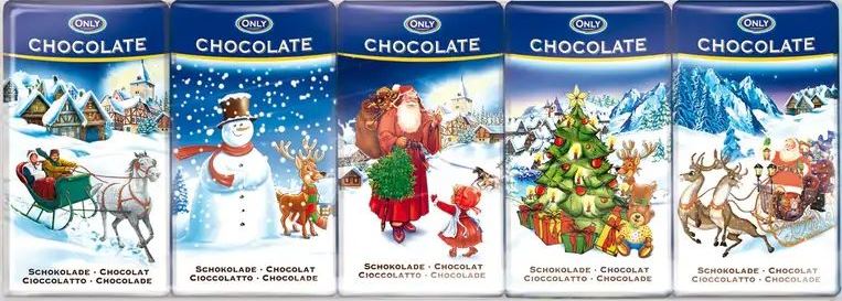Only Christmas Milk Chocolate, 15 g (Price per 1 pc)