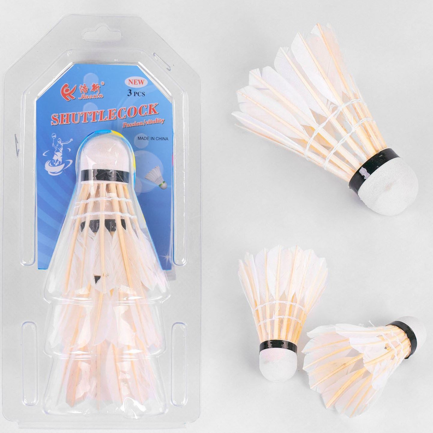 TK Sport B34891 Shuttlecocks, 3 pcs