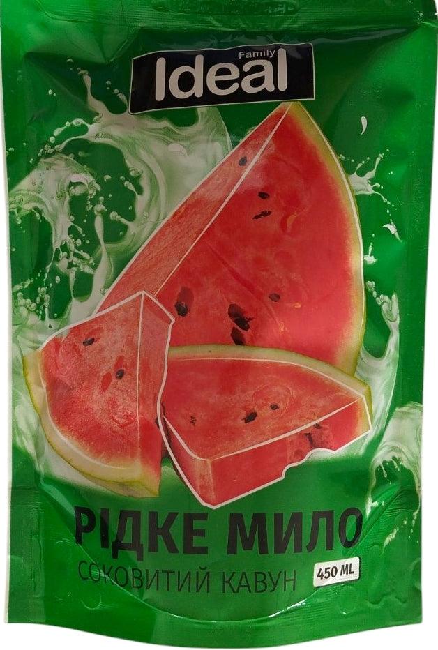 Family Ideal Juicy Watermelon Liquid Soap Refill Pouch, 450 mL