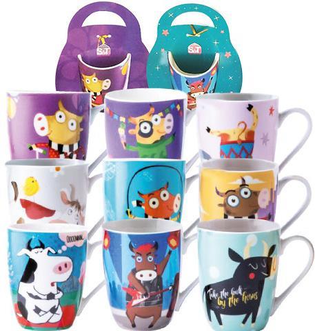 Happy Bull 2091-13 Ceramic Cup, 350 mL