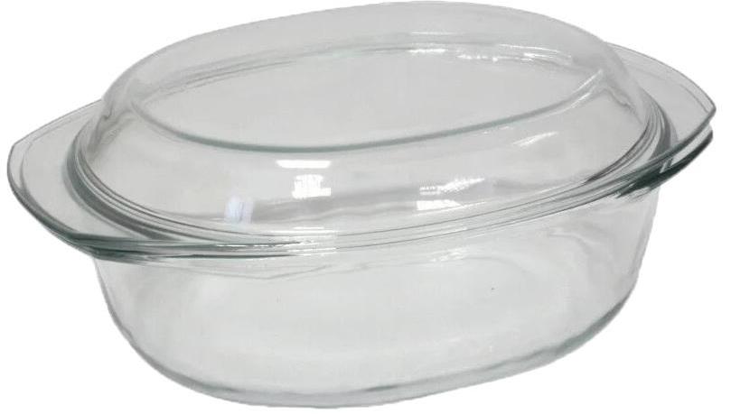 Interos 9163 Oval Heat-Resistant Glass Pot, 3.5 L