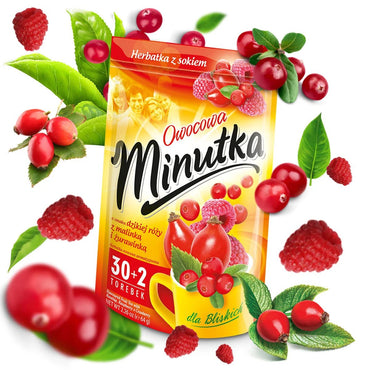 Minutka Rosehip, Raspberry & Cranberry Tea, 32 Bags, 64 g - Image 2