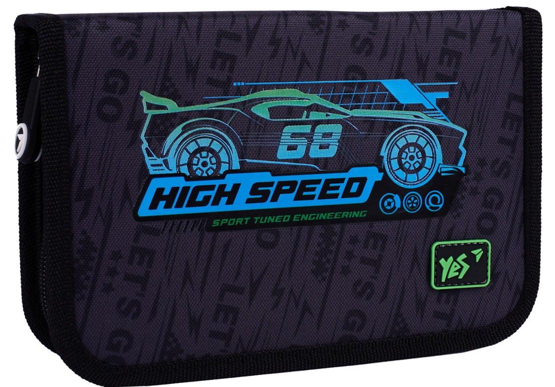 YES 533656 High Speed Single-Compartment Hard-Shell Pencil Case without Flap