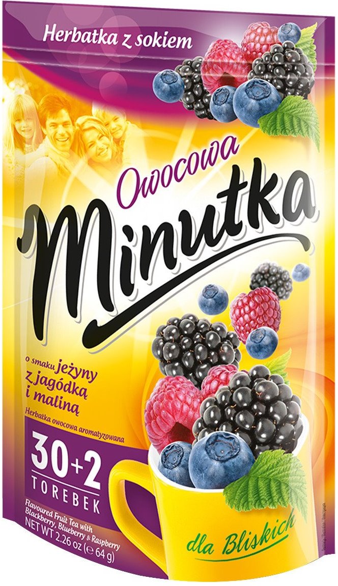 Minutka Blackberry, Blueberry & Raspberry Tea, 32 Bags, 64 g