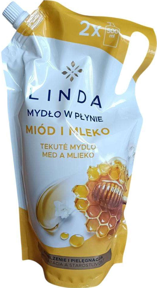 Linda Honey & Milk Liquid Hand Soap Refill Pouch, 1 L