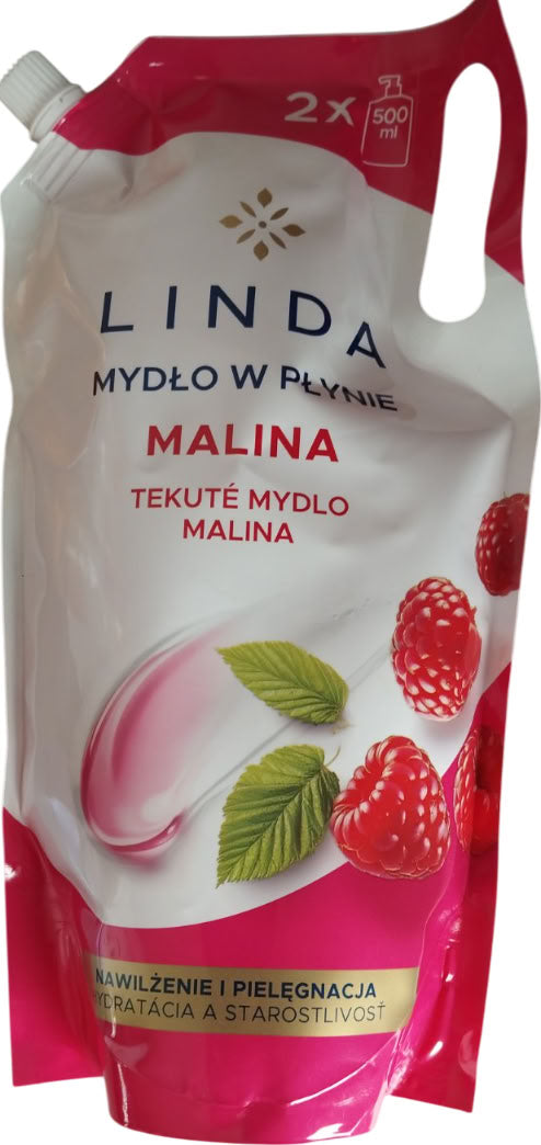 Linda Raspberry Liquid Hand Soap Refill Pouch, 1 L