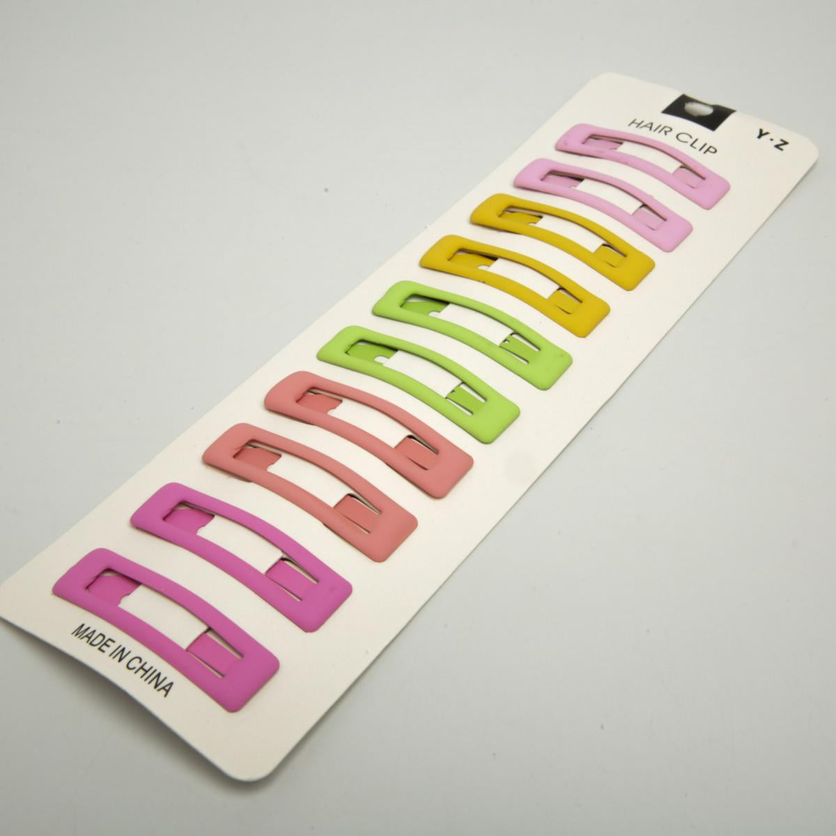 6-3432 Colored Rectangular Rubber Kids' Snap Hair Clip, 5 x 1.3 cm (Price per 1 pc)