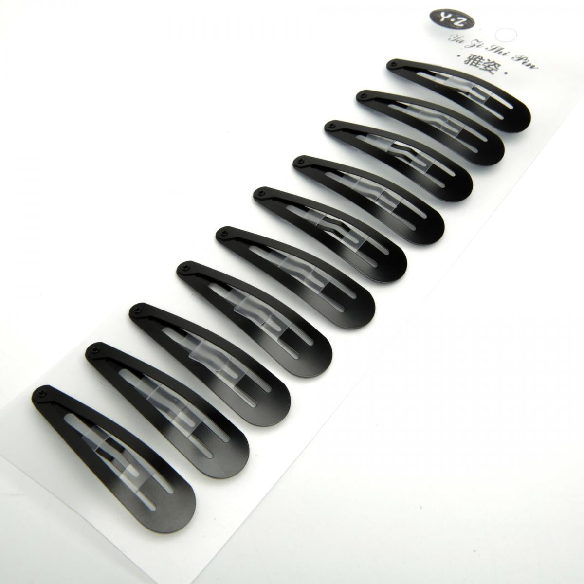 6-3440 Black Kids' Snap Hair Clip, 6 x 1.6 cm (Price per 1 pc)