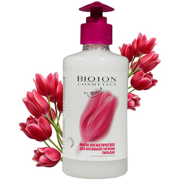 Bioton Cosmetics Nature Tulip Intimate Wash Soap, 300 mL - Image 2