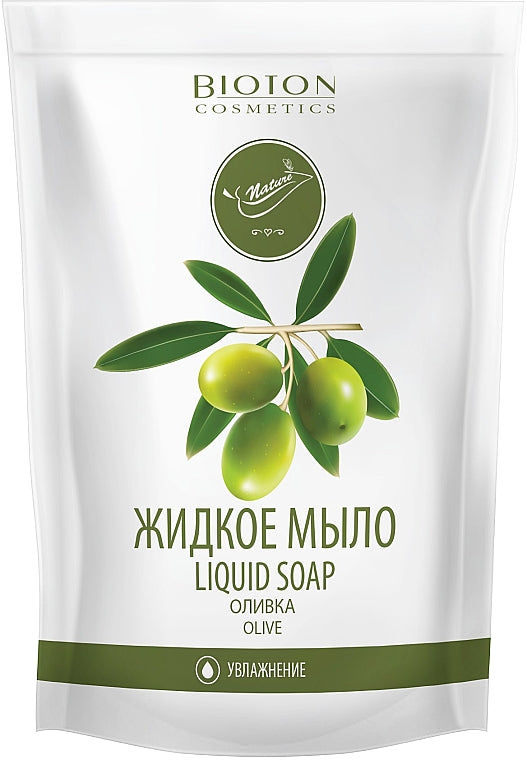 Bioton Cosmetics Nature Olive Liquid Soap Refill Pouch, 450 mL