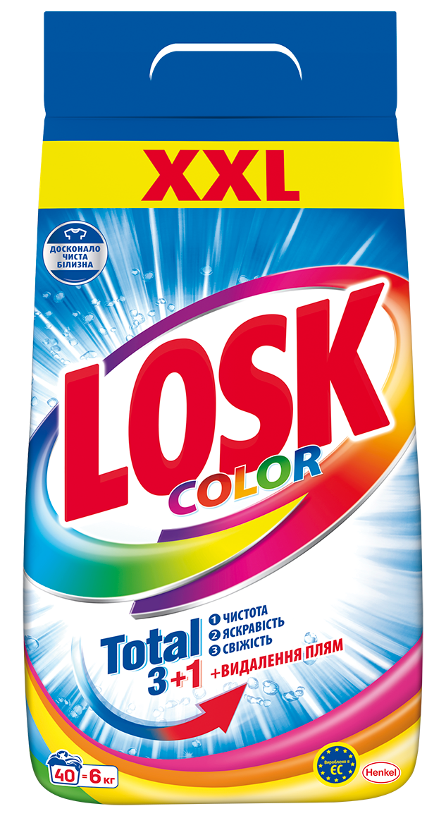 Losk Automatic Color Laundry Detergent Powder, 6 kg