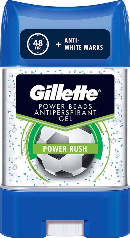 Gillette Power Rush Men's Gel Antiperspirant Deodorant, 75 mL