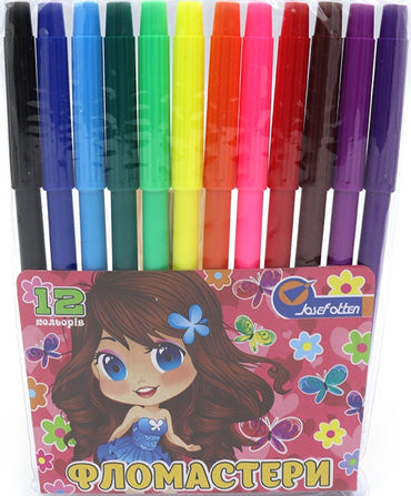 Josef Otten 828 Kids Markers for Girls, 12 Colors - Image 2