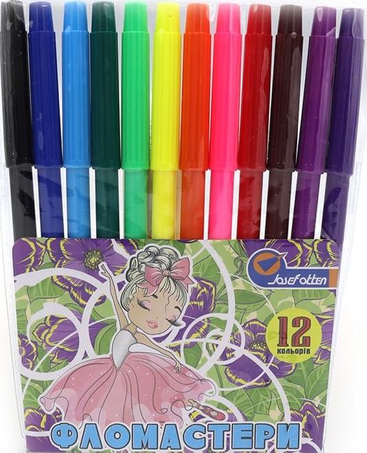 Josef Otten 828 Kids Markers for Girls, 12 Colors - Image 3