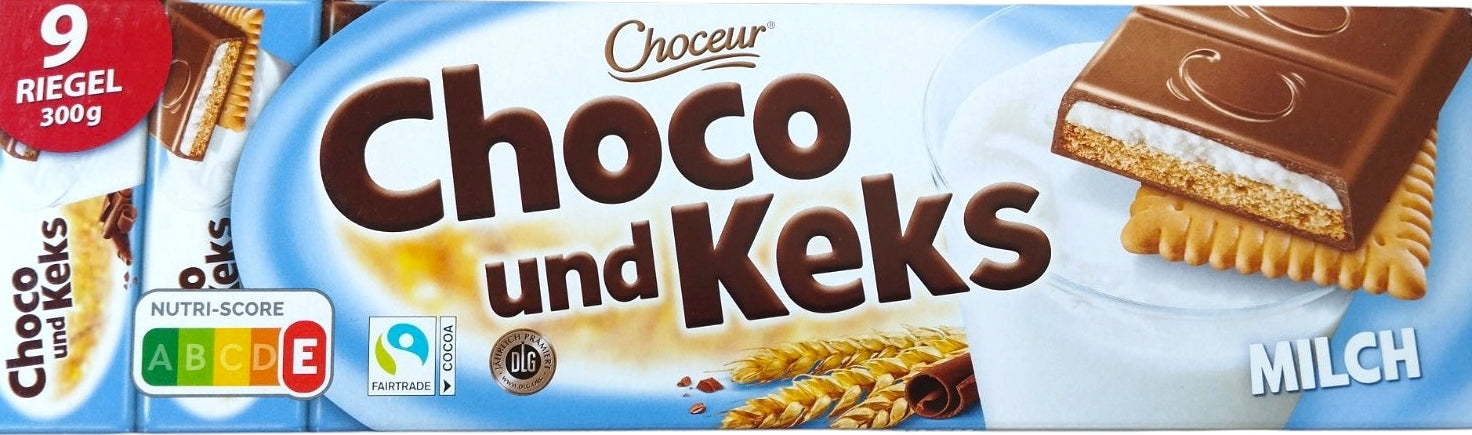 Choceur Milk Chocolate with Cookie, 300 g