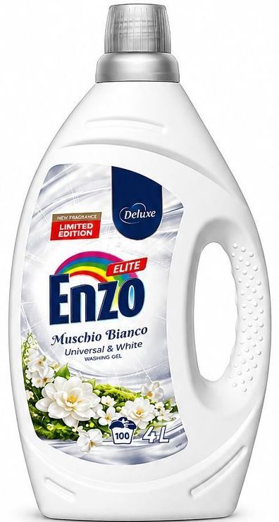 Deluxe Enzo Elite White Musk Liquid Laundry Detergent, 100 Loads, 4 L