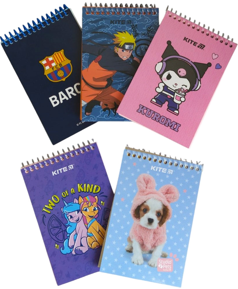 Kite A6 Spiral Notebook, 48 Colored Sheets