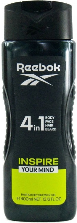 Reebok Inspire Men's 4-in-1 Shower Gel, 400 mL