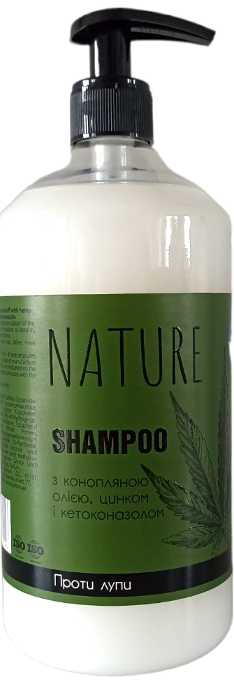 Bioton Cosmetics Nature Hemp Oil, Zinc & Ketoconazole Shampoo with Pump, 900 mL