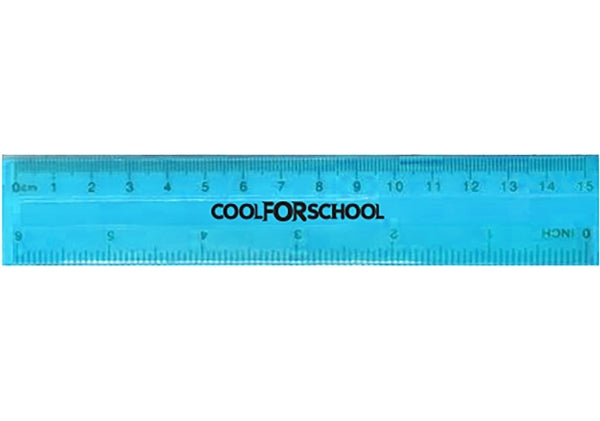 Neon Plastic Ruler, 15 cm