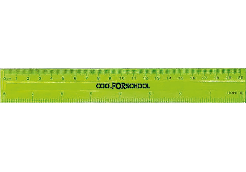 Neon Plastic Ruler, 20 cm