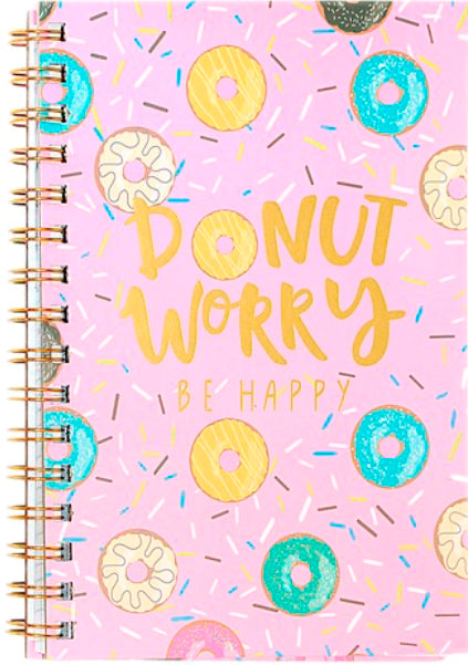 OOPT A5 Hardcover Spiral Notebook with Foil Embossing, 100 Sheets