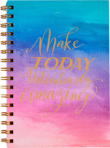 OOPT A5 Hardcover Spiral Notebook with Foil Embossing, 100 Sheets - Image 2