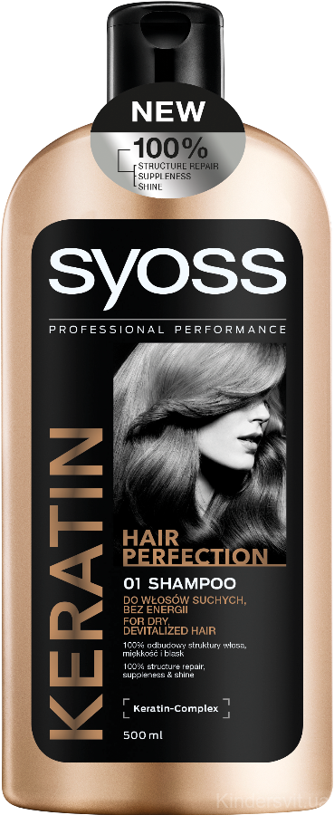 SYOSS Keratin Hair Perfection Shampoo for Weakened & Dry Hair, 500 mL