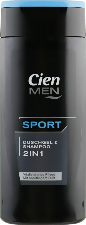 Cien Men Sport 2-in-1 Shampoo & Shower Gel, 300 mL