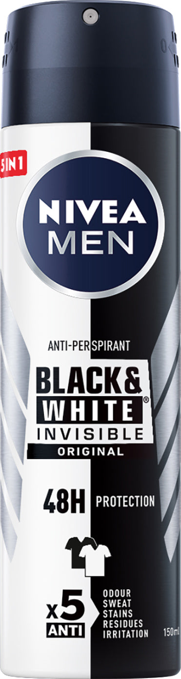 Nivea Original Invisible Protection Men's Deodorant Spray, 150 mL
