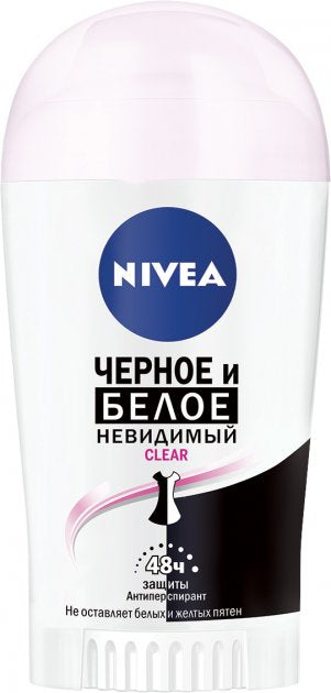 Nivea Invisible Clear Women's Antiperspirant Stick, 40 mL