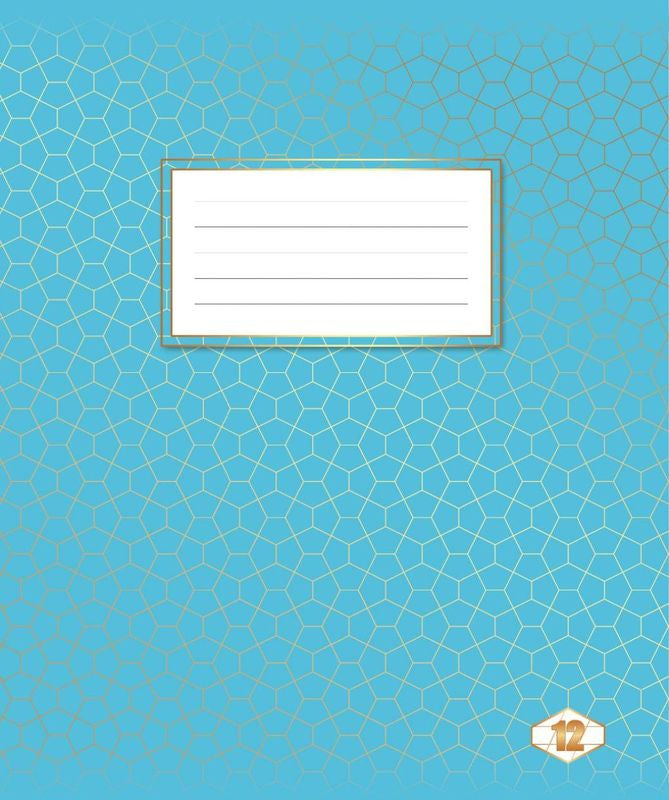 Tetrada Background Slanted-Line Notebook, 12 Sheets