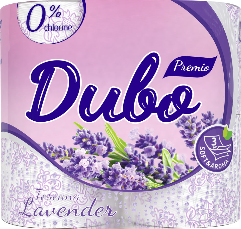 Dyvo Premio Toscana Lavender 3-Ply Toilet Paper, 4 Rolls