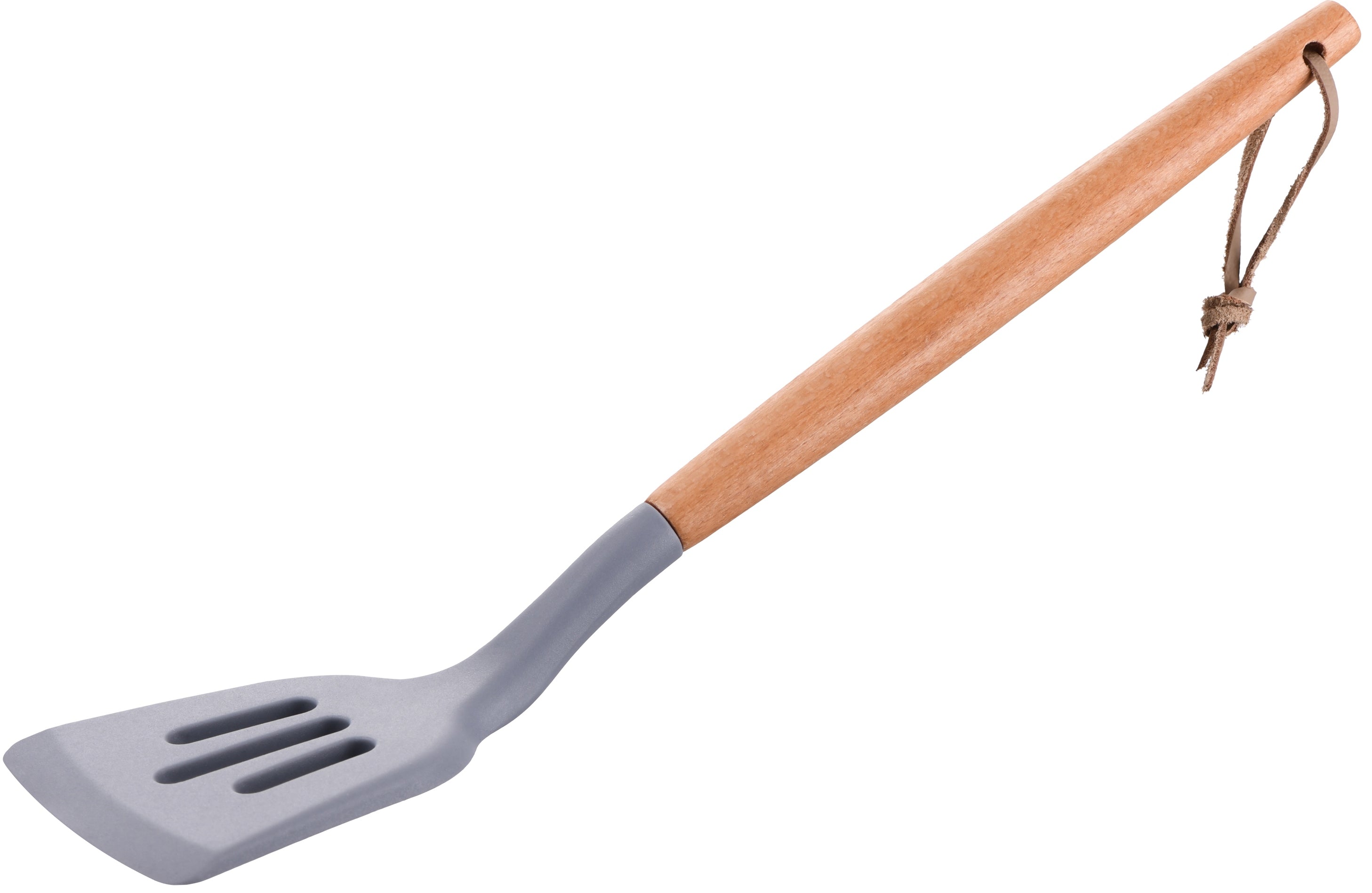 Ardesto Midori AR3016GB Slotted Silicone Spatula with Wooden Handle