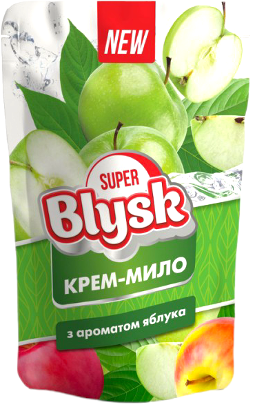 Super Blysk Apple Liquid Cream Soap Refill Pouch, 460 mL