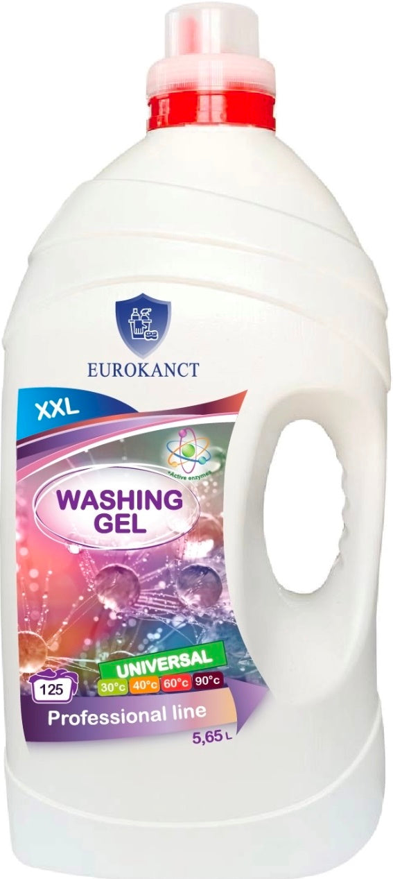 Eurokanct Universal Laundry Detergent Gel, 125 Loads, 5.65 L