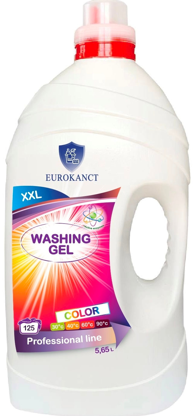 Eurokanct Color Laundry Detergent Gel, 125 Loads, 5.65 L