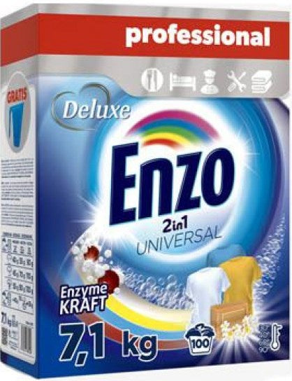 Deluxe Enzo 2-in-1 Universal Laundry Detergent Powder, 100 Loads, 7.1 kg