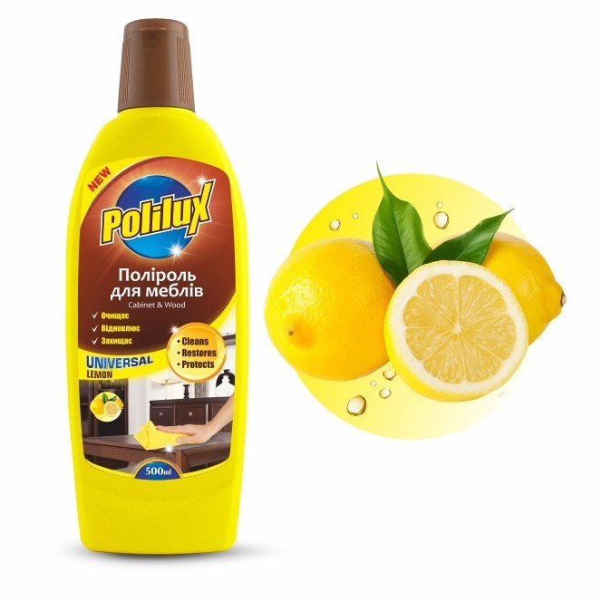 Polilux Lemon Furniture Polish, 500 mL - Image 2