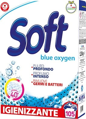 Soft Blue Oxygen Laundry Detergent Powder, 105 Loads, 5.25 kg