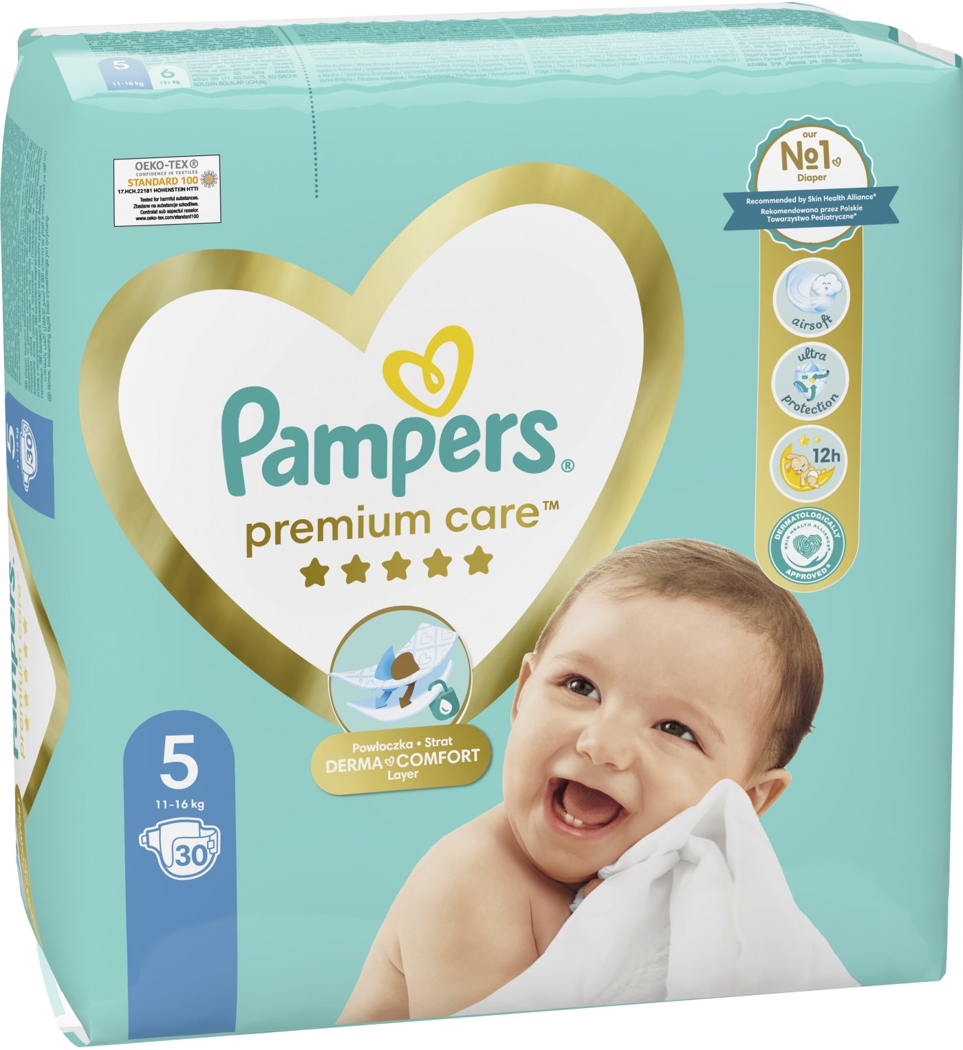 Pampers Premium Care Size 5 Baby Diapers, 11-16 kg, 30 pcs