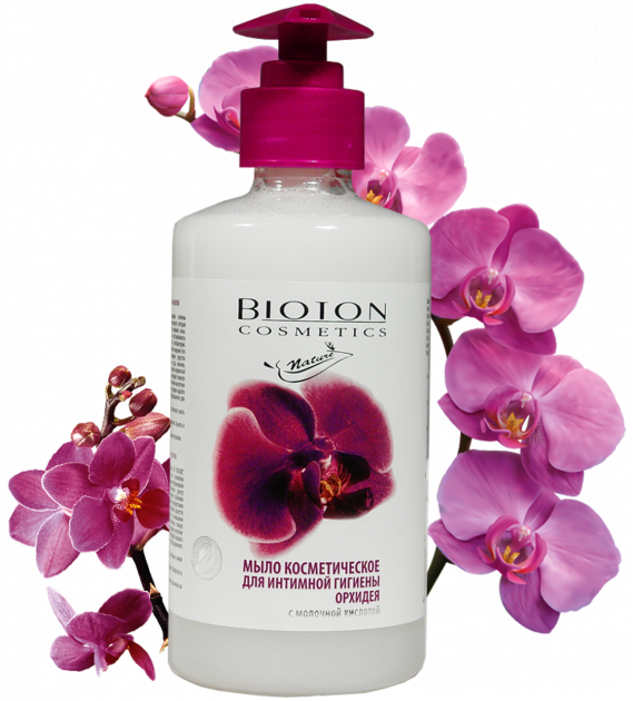 Bioton Cosmetics Nature Orchid Intimate Wash Soap, 300 mL - Image 2